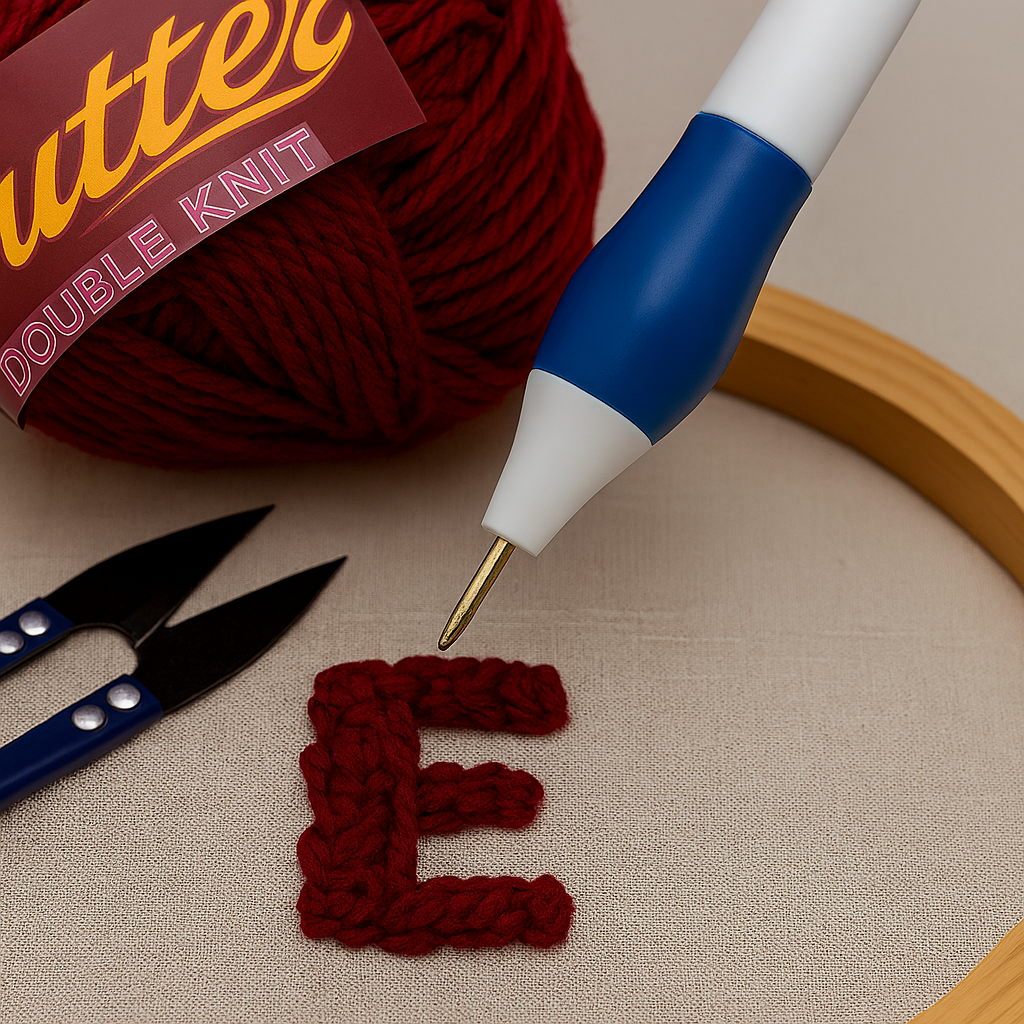 DIY 3D embroidery punch needle kit with hoop and tools