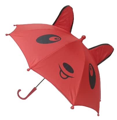 Kids cartoon umbrella with cute printed design – random design