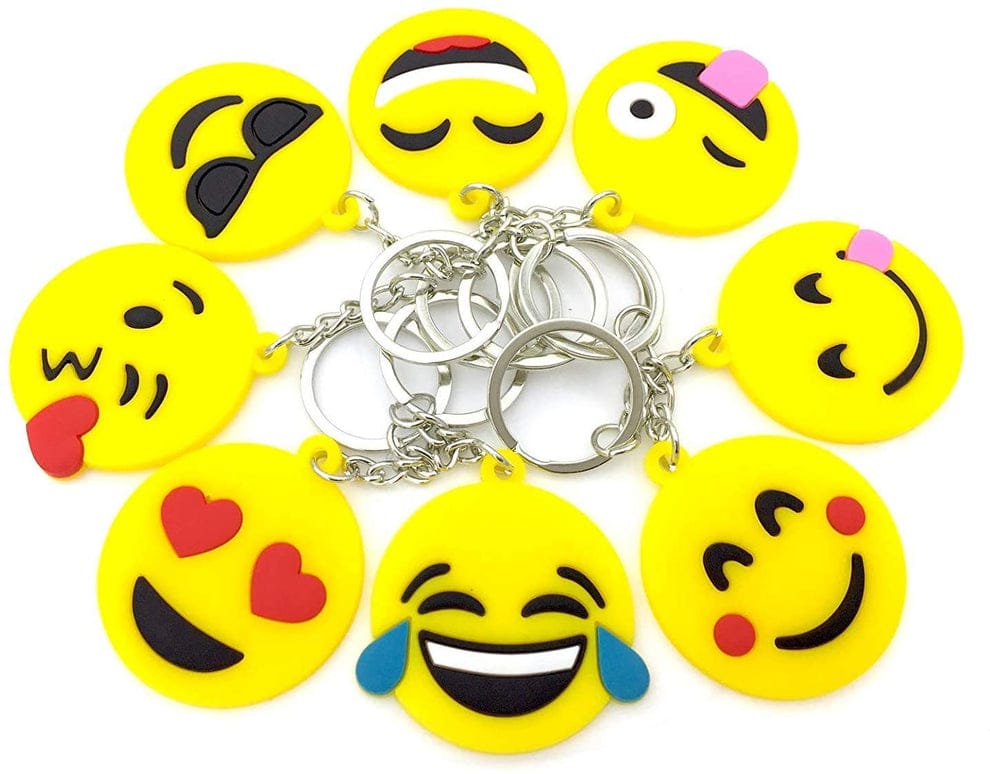 Pack of 3 emoji keychains for kids – random designs