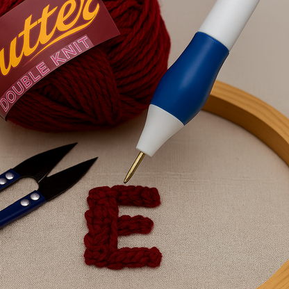DIY 3D embroidery punch needle kit with hoop and tools