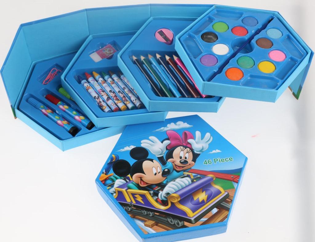 46-piece kids art and painting set with drawing supplies – random design and colour