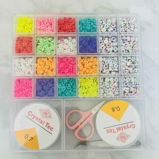 DIY colorful beads box for kids jewelry making and crafts