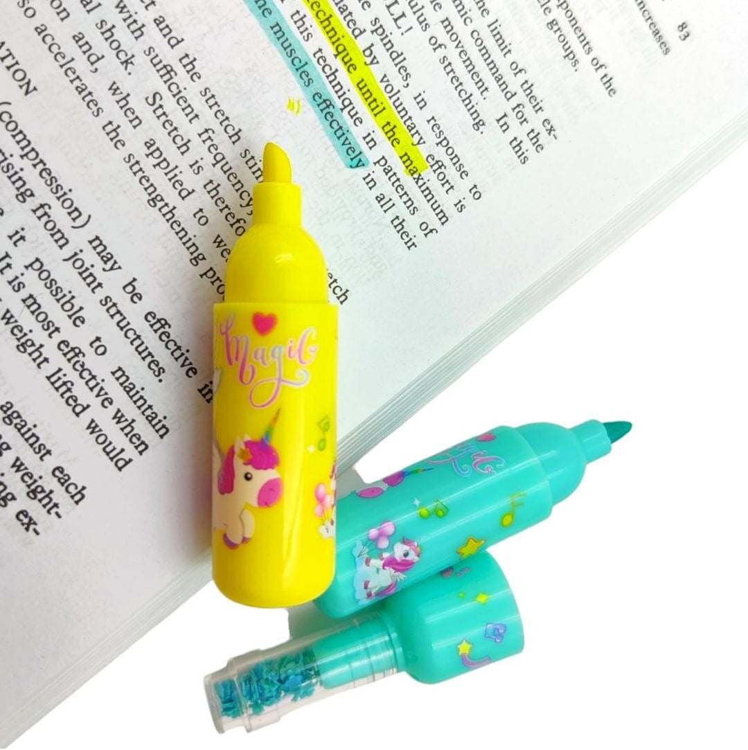 Pack of 6 Kromi bottle shaped highlighter markers for school and office