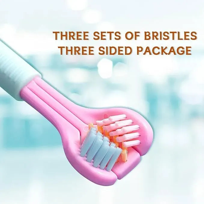 Three-sided ultra soft bristle toothbrush – pack of 2