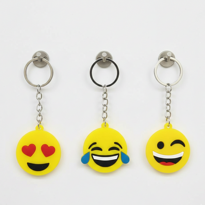 Pack of 3 emoji keychains for kids – random designs