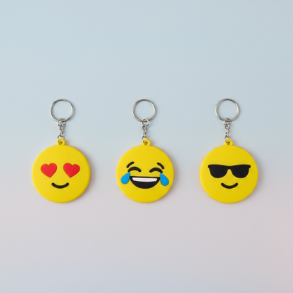 Pack of 3 emoji keychains for kids – random designs
