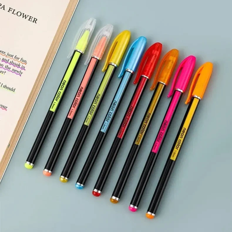 12 color gel pen and highlighter set for school, office and creative projects