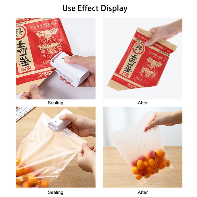 Portable mini heat bag sealer for food storage – random colour