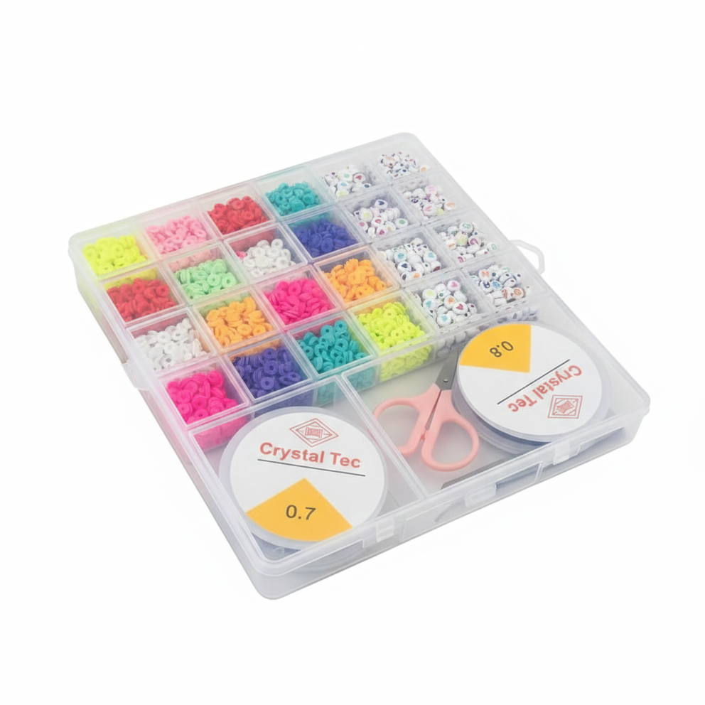 DIY colorful beads box for kids jewelry making and crafts