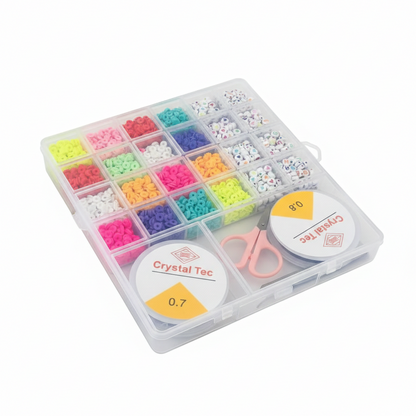 DIY colorful beads box for kids jewelry making and crafts