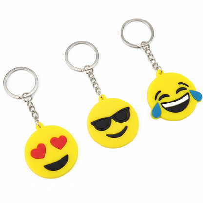 Pack of 3 emoji keychains for kids – random designs