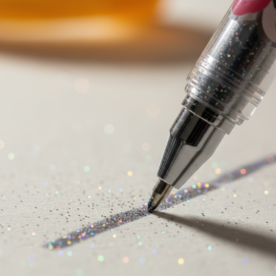12 colors glitter and metallic gel pen set for school, art and journaling