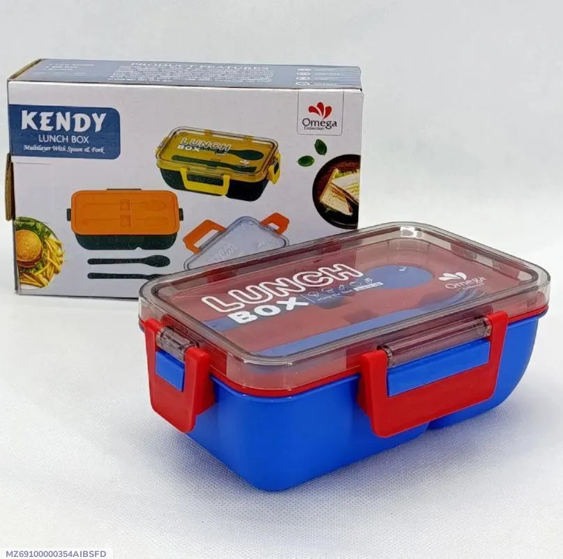 BPA-Free Bento Lunch Box for Kids and Adults, Portable Food Storage Container for School, Office, Picnic and Travel, Random Colour