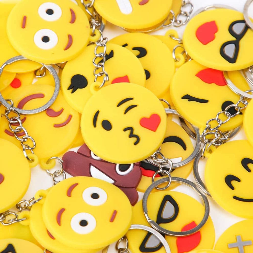 Pack of 3 emoji keychains for kids – random designs
