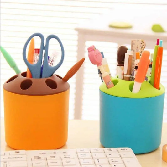 Multi-purpose desk pen holder for stationery organization – random colour