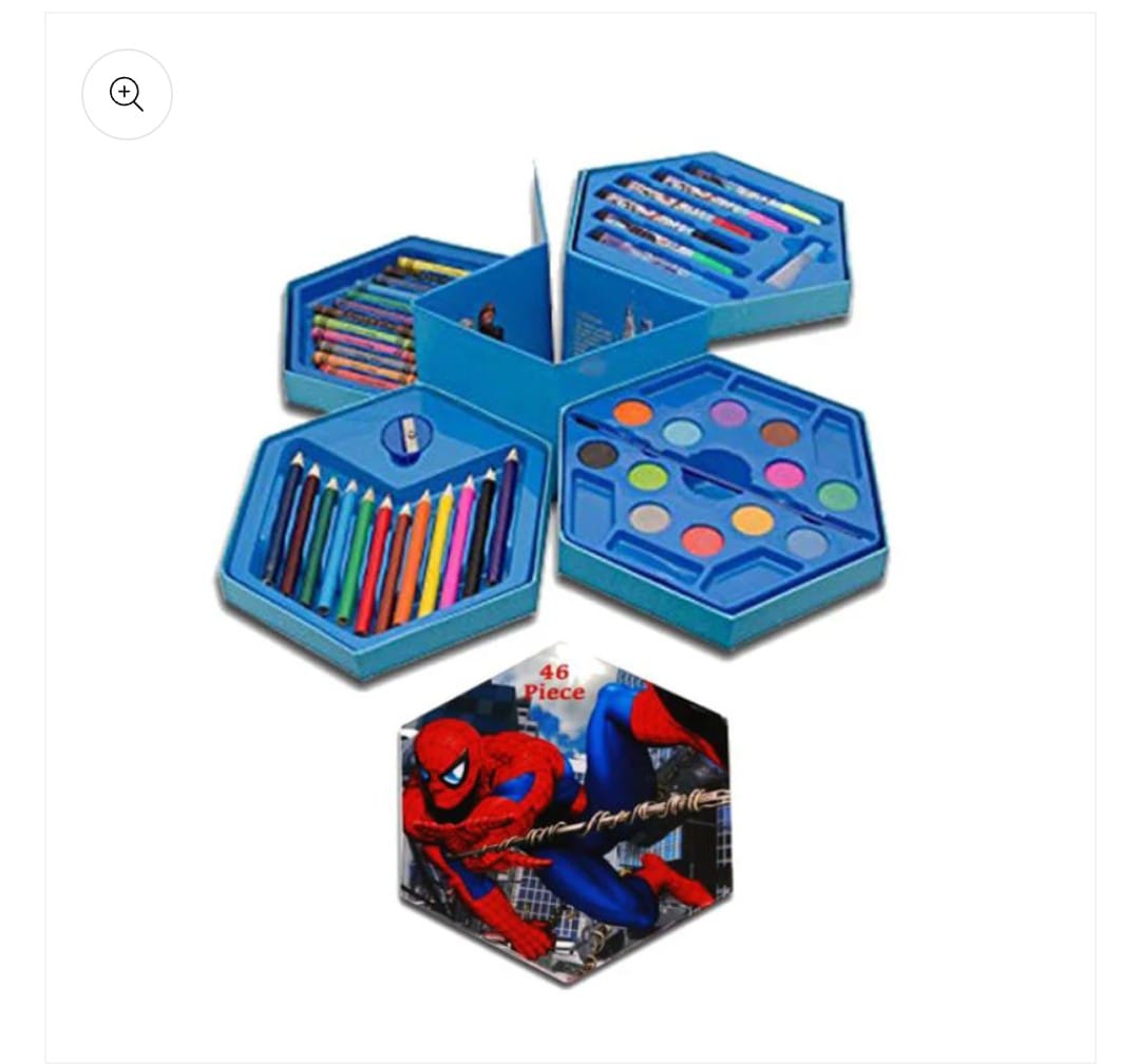 46-piece kids art and painting set with drawing supplies – random design and colour