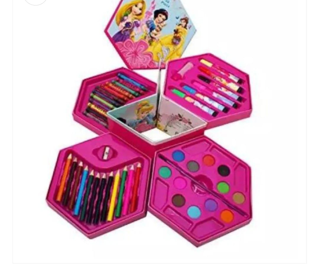 46-piece kids art and painting set with drawing supplies – random design and colour