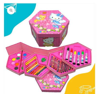 46-piece kids art and painting set with drawing supplies – random design and colour