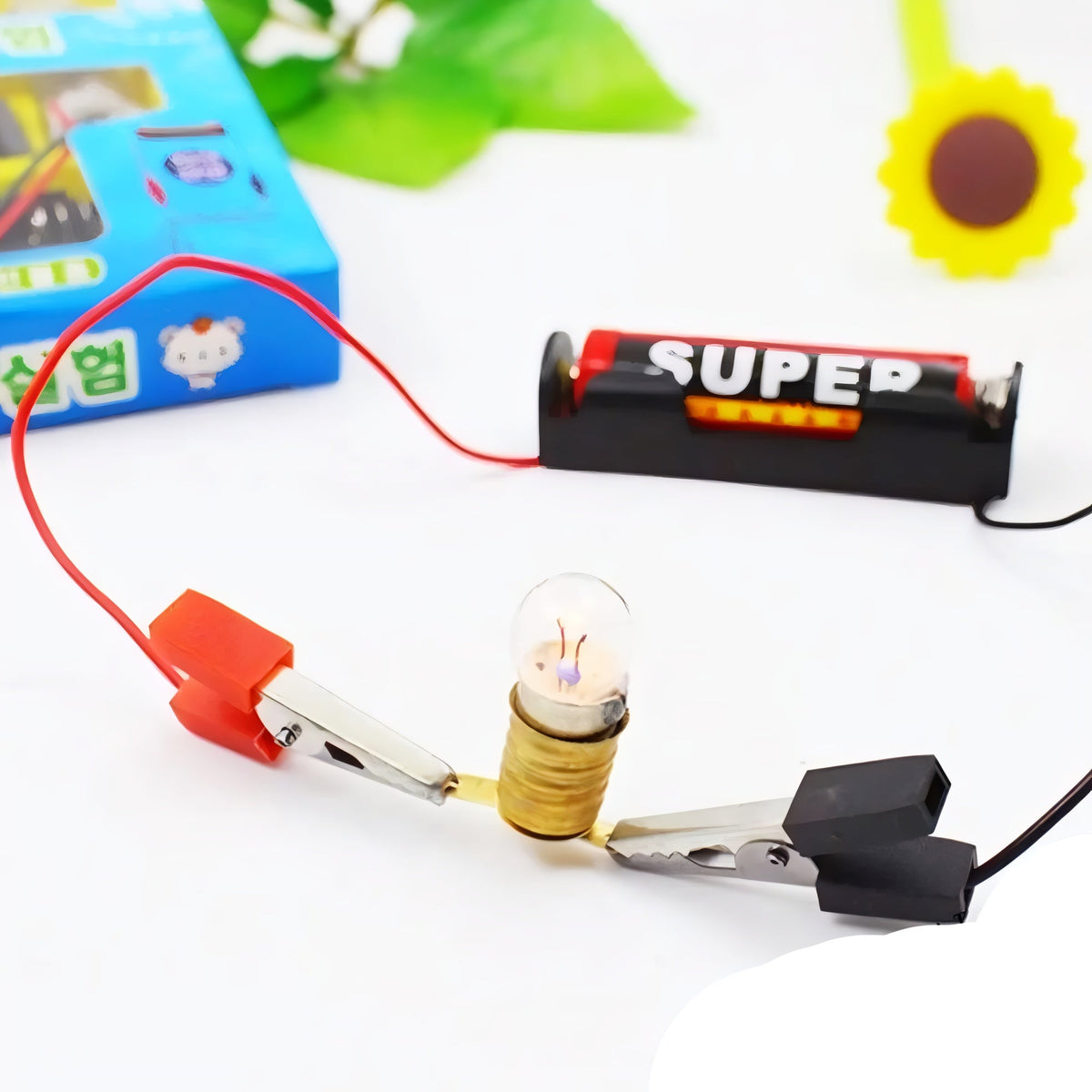 DIY electrical circuit kit for kids STEM learning – random colour
