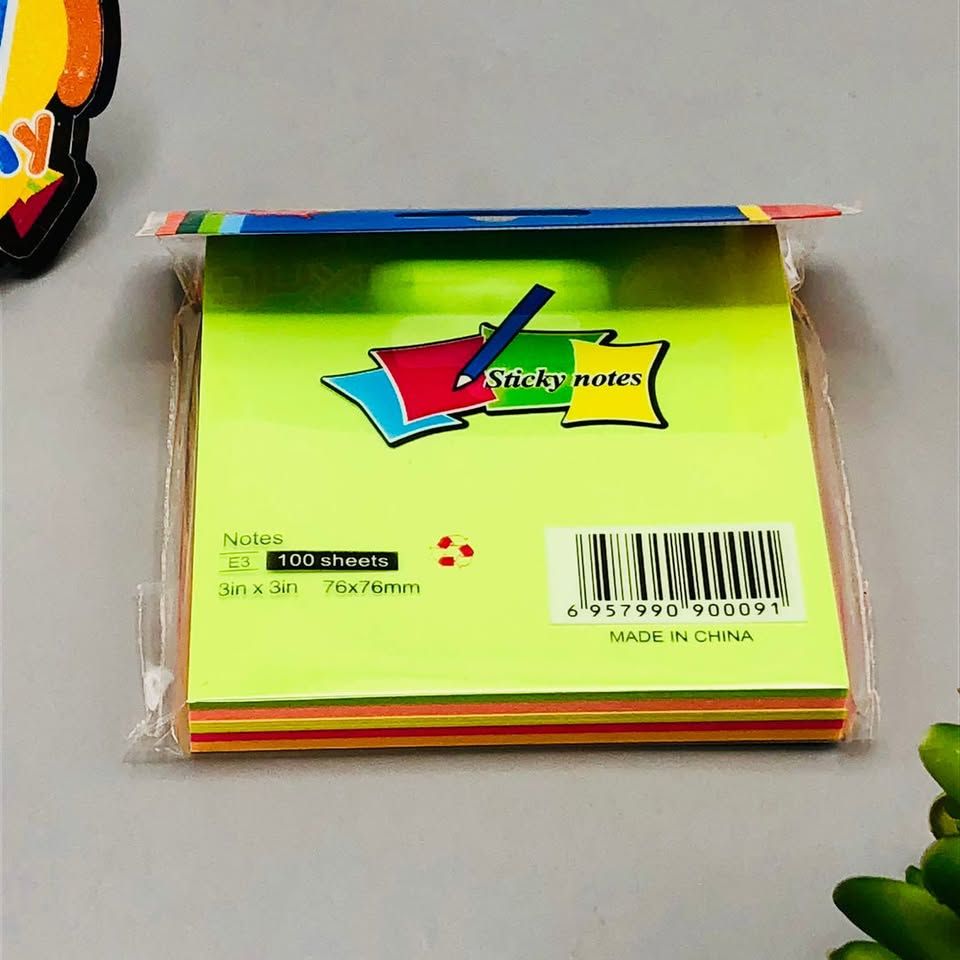 3×3 sticky notes pad with 100 sheets for office and study