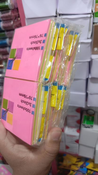 3×3 sticky notes pad with 100 sheets for office and study