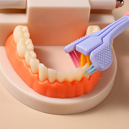 Three-sided ultra soft bristle toothbrush – pack of 2
