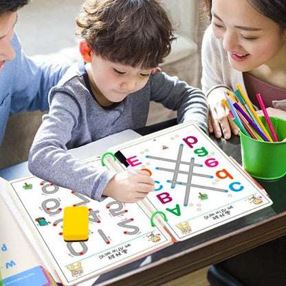 A4 reusable kids tracing book with 64 pages for handwriting practice