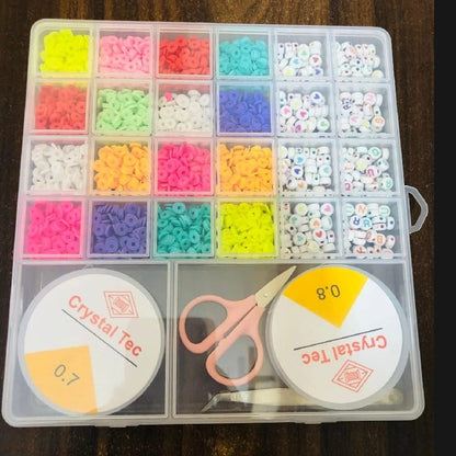 DIY colorful beads box for kids jewelry making and crafts