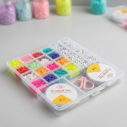 DIY colorful beads box for kids jewelry making and crafts