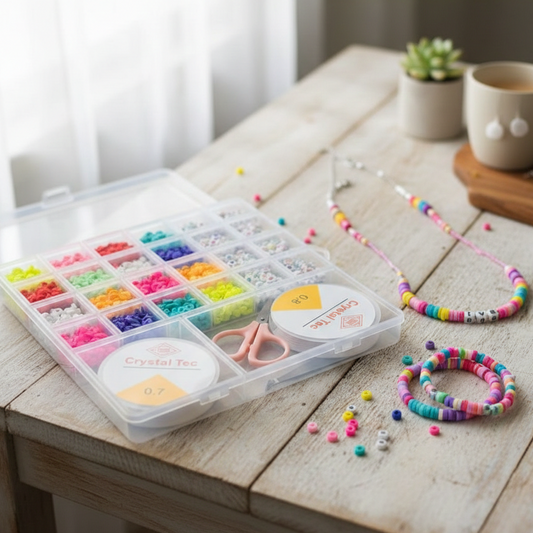 DIY colorful beads box for kids jewelry making and crafts