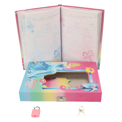 Fancy lock spiral diary for kids with secure lock – random colour