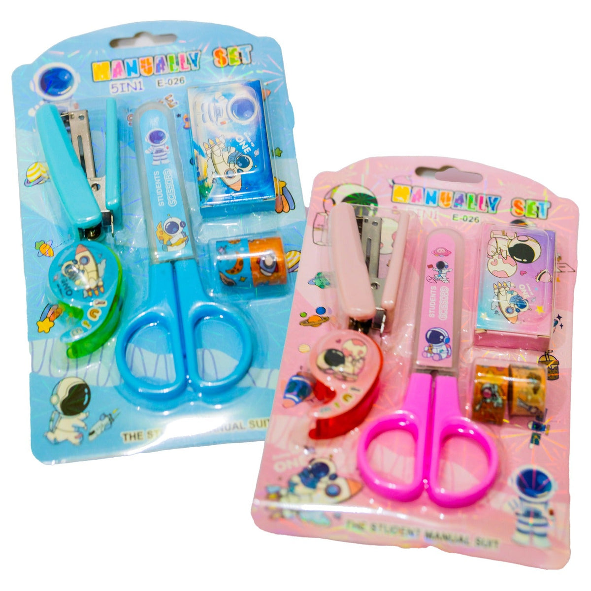 6-piece space themed stationery set for school kids