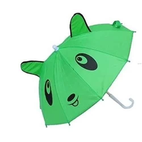 Kids cartoon umbrella with cute printed design – random design