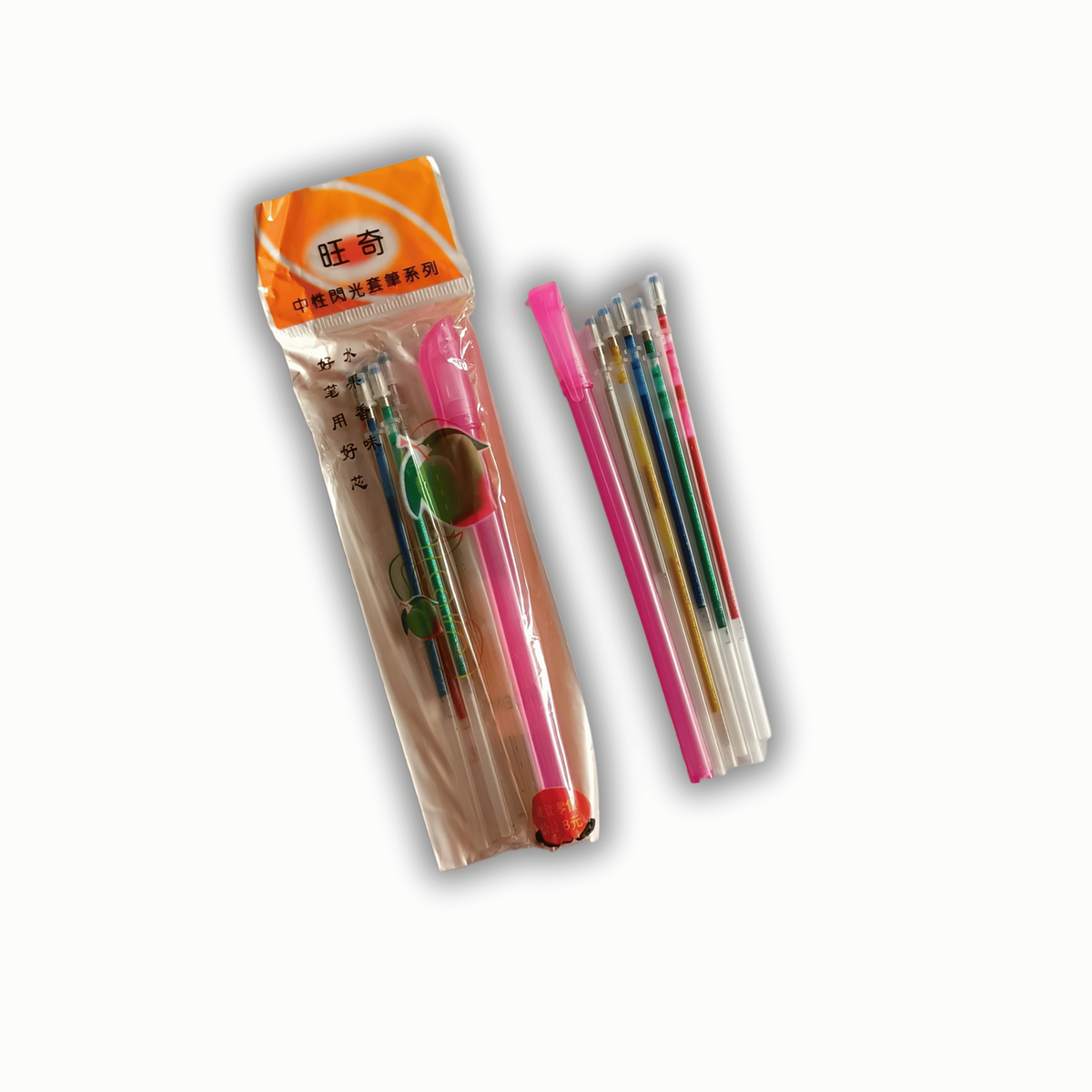 Glitter gel pen refills set of 5 for smooth writing and coloring